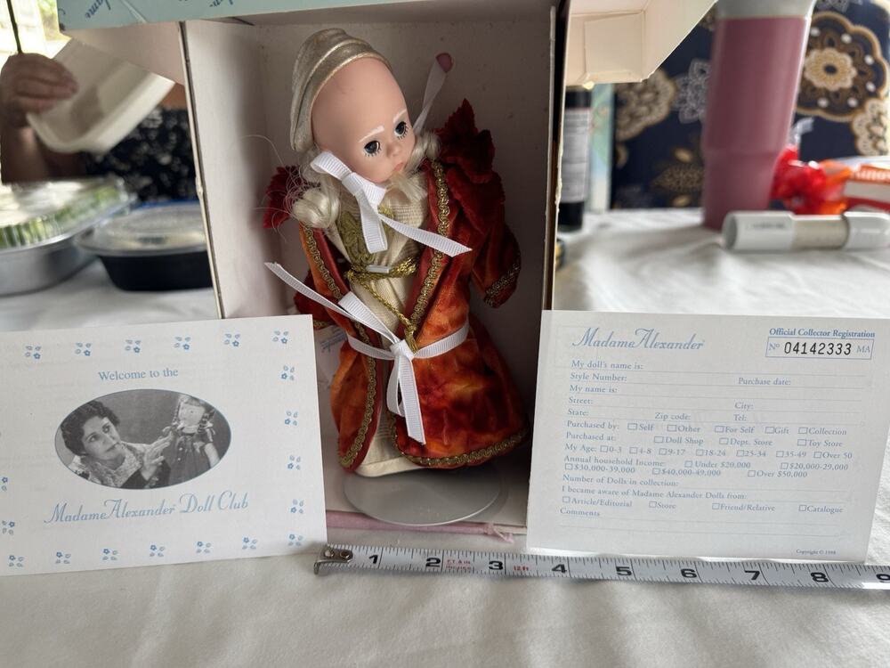 Madame Alexander's Merlin Mint in Box with tag and collector registration